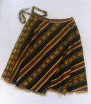 Hebrew Israelite Kente Wrap Skirt w/ Gold Fringes