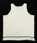 Camiseta sin mangas hebrea israelita con flecos (blanco)