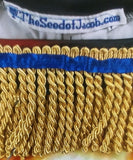 Camisa hebrea israelita 'León rugiente de Judá' con flecos
