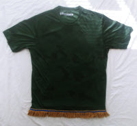 Hebrew Israelite (Green Camo) Shirt w/ Premium Gold Fringes