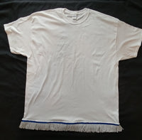 Camiseta hebrea israelita con flecos blancos premium