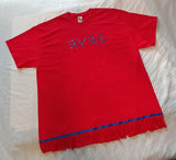 Hebrew Israelite T-Shirt w/ YHWH (in Ancient Hebrew) & Fringes (Red)