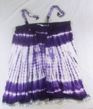 Hebrew Israelite Tie-Dye Long Wrap Skirt w/ White Fringes