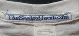 Camiseta hebrea israelita con flecos plateados premium