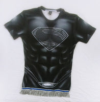 Hebrew Israelite Black "Super Hero" T-Shirt w/ Fringes