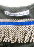 Camisa israelita hebrea con flecos plateados premium (camuflaje gris hierro)
