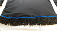 Camisa hebrea israelita de manga larga con flecos premium dorados, plateados o negros