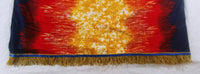 Caftán hebreo israelita (amarillo dorado/rojo) con flecos dorados y envoltura para la cabeza