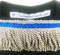 Hebrew Israelite T-Shirt (in Ancient Paleo Hebrew) & Premium Silver or Black Fringes - Long Sleeve
