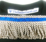 Camiseta hebrea israelita (en antiguo paleo hebreo) y flecos plateados o negros premium - manga larga