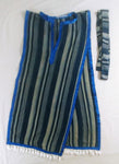 Hebrew Israelite 'Antique Indigo Fabric' Holy Garment w/ Tassel Fringes & Matching Belt/Headwrap