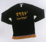 Camiseta hebrea israelita (en antiguo paleo hebreo) y flecos dorados o negros premium - manga larga
