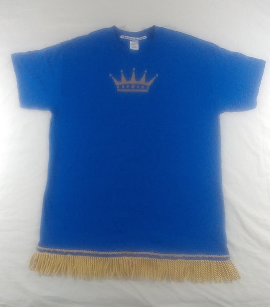 Camiseta hebrea israelita con corona de la realeza de Judá y flecos dorados premium