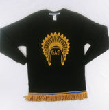 Hebrew Israelite (Long-Sleeve) Tribe of GAD T-Shirt  w/ Premium Fringes