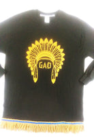 Camiseta hebrea israelita (manga larga) de la tribu GAD con flecos premium