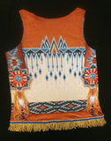 Camisa hebrea israelita de la tribu guerrera GAD (camiseta sin mangas) con flecos