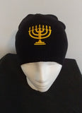 Gorra de calavera hebrea israelita santa menorá