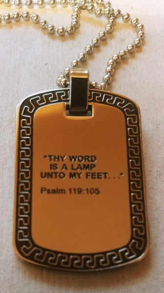 "THY WORD IS A LAMP UNTO MY FEET" Pendant w/ Chain