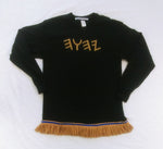 Hebrew Israelite (Long-Sleeve) T-Shirt w/ YHWH (in Ancient Hebrew) & Premium Fringes