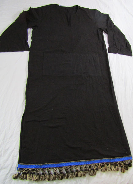 Hebrew Israelite Holy Linen Garment (Black) w/ Tassel or Bullion Fringes