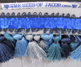 Prenda de lino sagrado israelita hebrea (blanca) con borlas o flecos de lingotes