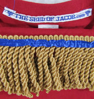 Lion of Judah (Long-Sleeve) T-Shirt w/ Premium Fringes (Red) - ON SALE $5.00 OFF!