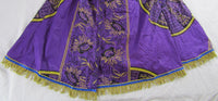 Vestido cruzado hebreo israelita real púrpura con flecos dorados y envoltura para la cabeza