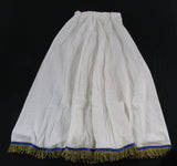 Falda larga israelita hebrea de algodón con flecos