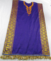 Hebrew Israelite Royal Purple/Gold Garment w/ Gold Tassel Fringes