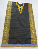 Hebrew Israelite Embroidered Royal Caftan with Gold Bullion or Tassell Fringes