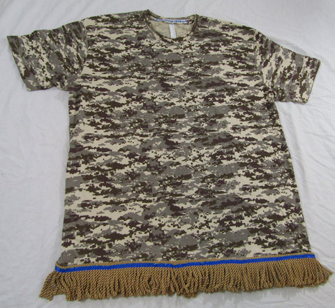 Hebrew Israelite T-Shirt w/ Premium Silver Fringes