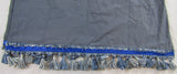 Prenda de lino sagrado israelita hebrea (gris oscuro) con borlas o flecos de lingotes