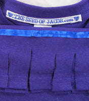 Camisa hebrea israelita de manga larga con flecos cortados a mano
